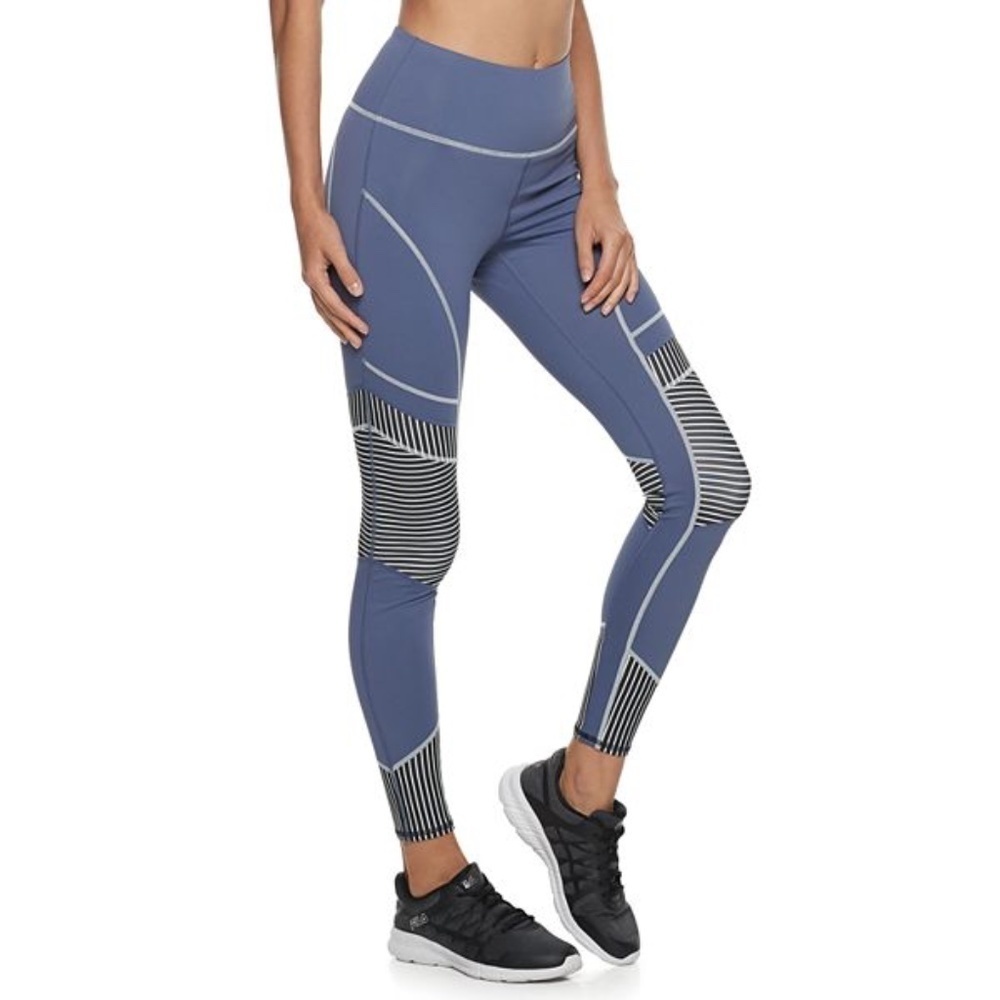 New Women's Fila Sport High Waisted Pieced Legging